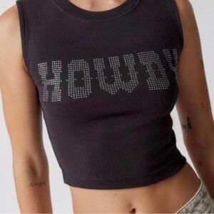 Urban Outfitters Black 'Howdy' Crop Top